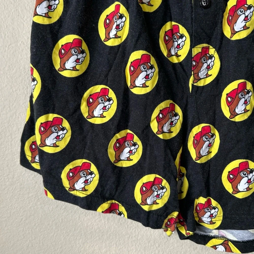 Shorts Boxer Style Bucee's Logo all over Black Red Yellow by Bucee's Child Large - Picture 4 of 12